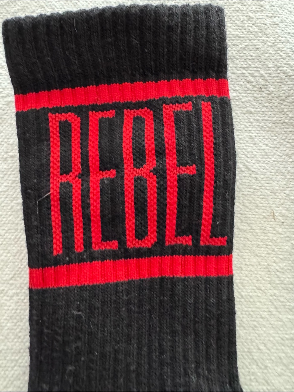 Rebel8 Black & Red Graphic Crew Socks Set - 3 Pack - Picture 3 of 6
